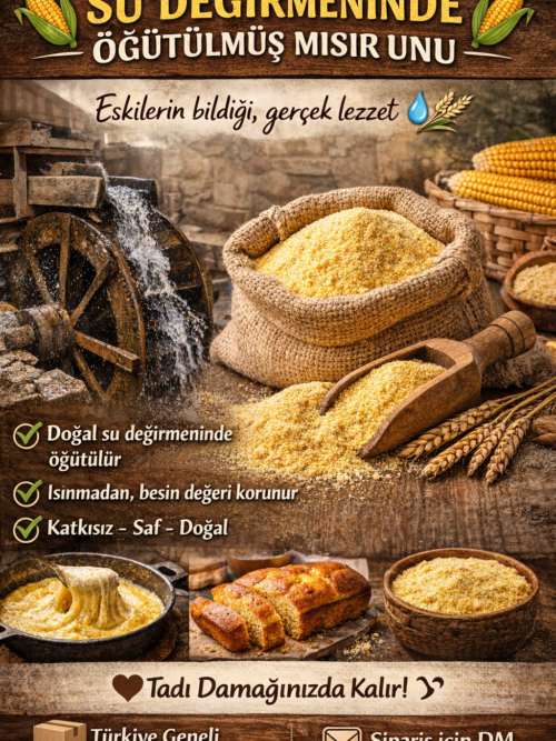 Glutensiz Organik Köy Mısır Unu Kg