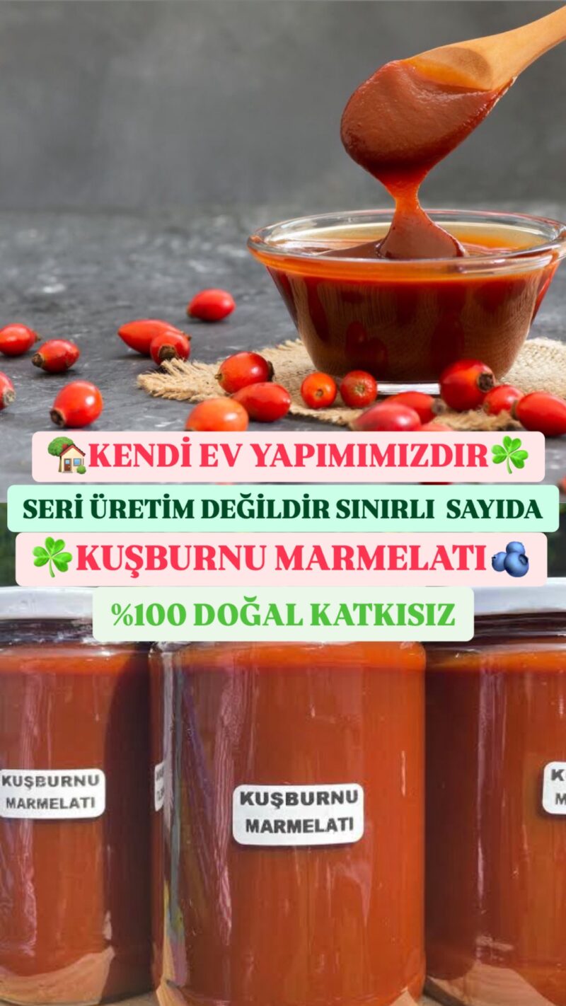 2733d2b3-c11b-4ebb-820d-afbe5d19aaeb Doğal Kuşburnu Marmelatı 1 KG'lik Kavanoz
