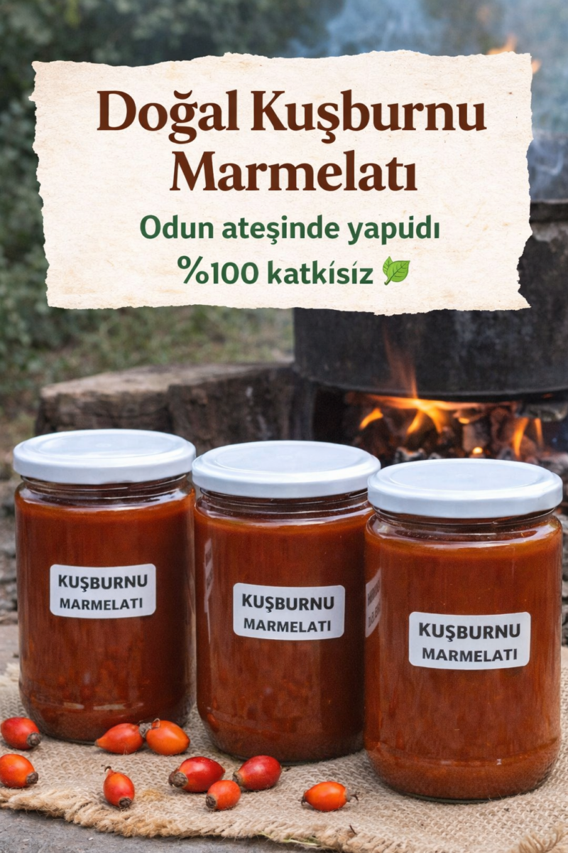 9eb04e56-2da7-42a1-9748-f423d55ae1b1 Doğal Kuşburnu Marmelatı 1 KG'lik Kavanoz